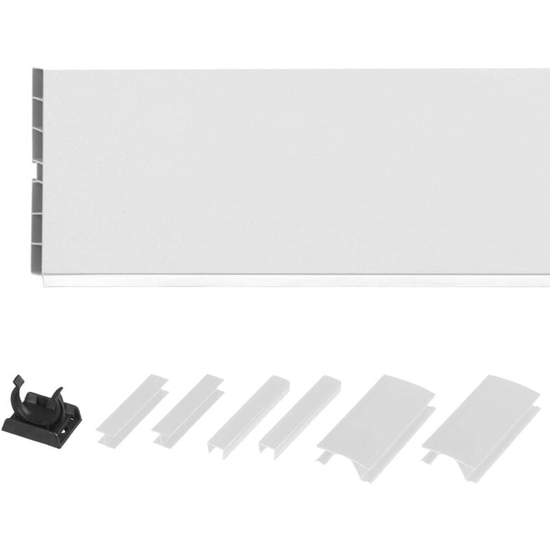 HOLZBRINK 150cm Sockelblende Sockelleiste für Einbauküche 150mm Höhe Weiß Hochglanz - HBK15