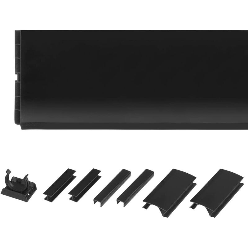 150cm Sockelblende Sockelleiste für Einbauküche 150mm Höhe schwarz Hochglanz - HBK15 - Holzbrink