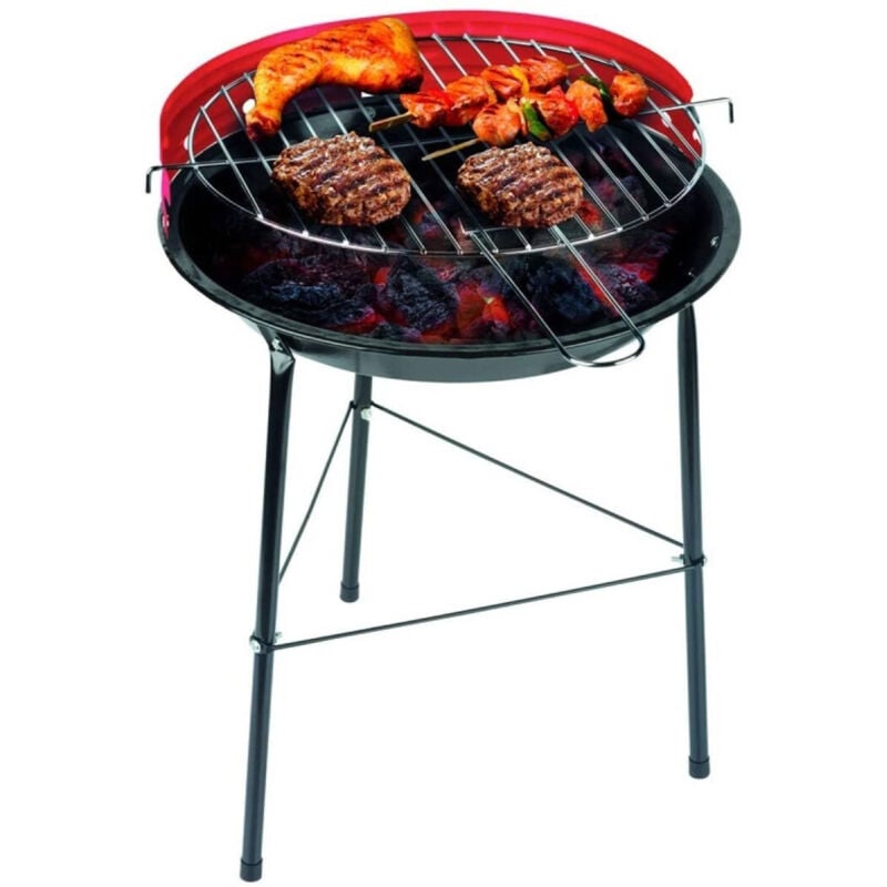 Trade Shop Traesio - Trade Shop - holzkohlegrill holzkohlegrill metall mit windschutzscheibe rundgrill -