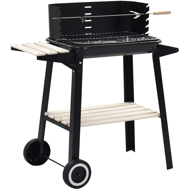 Holzkohlegrill Standgrill mit Rädern - Vidaxl