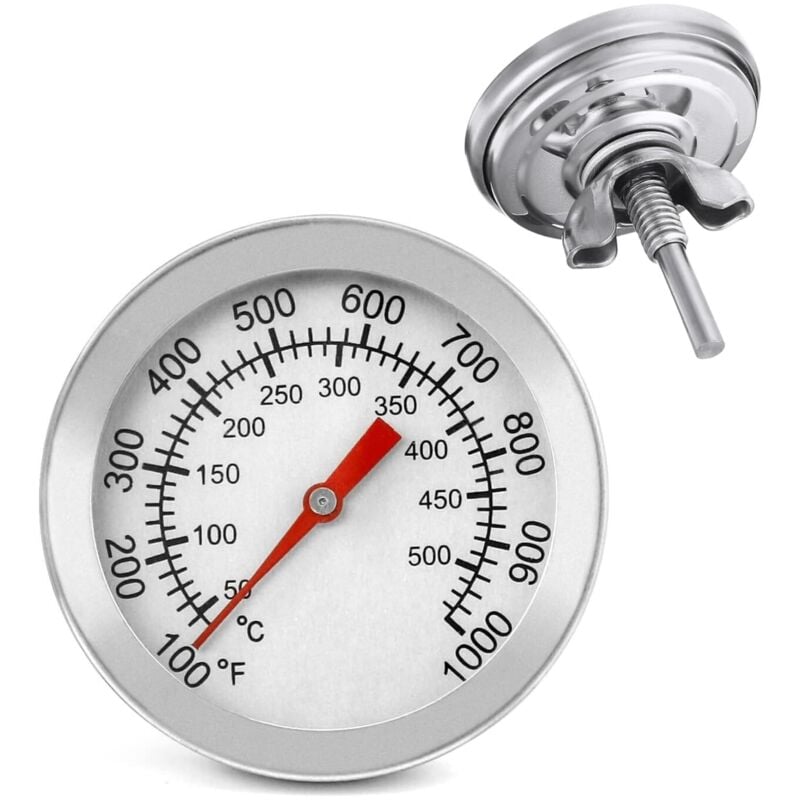 Holzkohlegrill- und Räucherthermometer, Hochtemperaturthermometer (50–600 °C/100–1000 °F), ideal zum Räuchern und Grillen