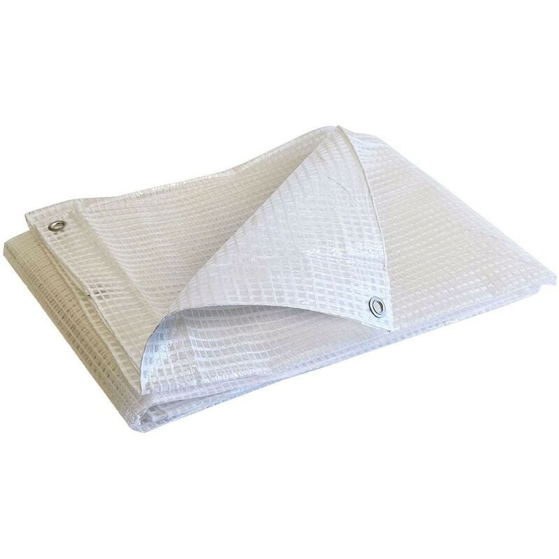 Holzplane 4x10m Tecplast TR170BO - Transparente armierte Plane - Hohe Qualität - Wasserdichter Schutz für Brennholz