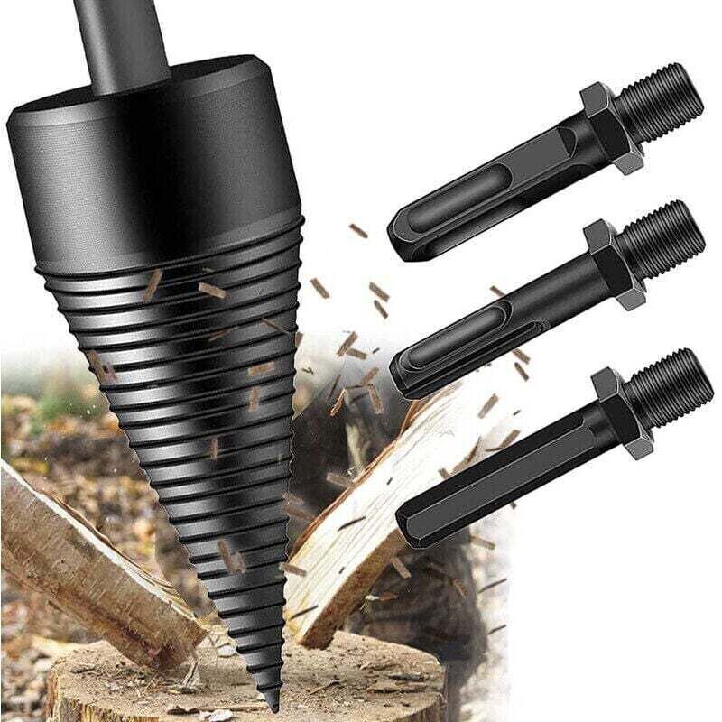 Holzspalter, 42-mm-Holzspalteraufsatz, konischer Holzspalter für Holzbohrer und Holzfräser, robustes Werkzeug zum Spalten von Holzschrauben mit