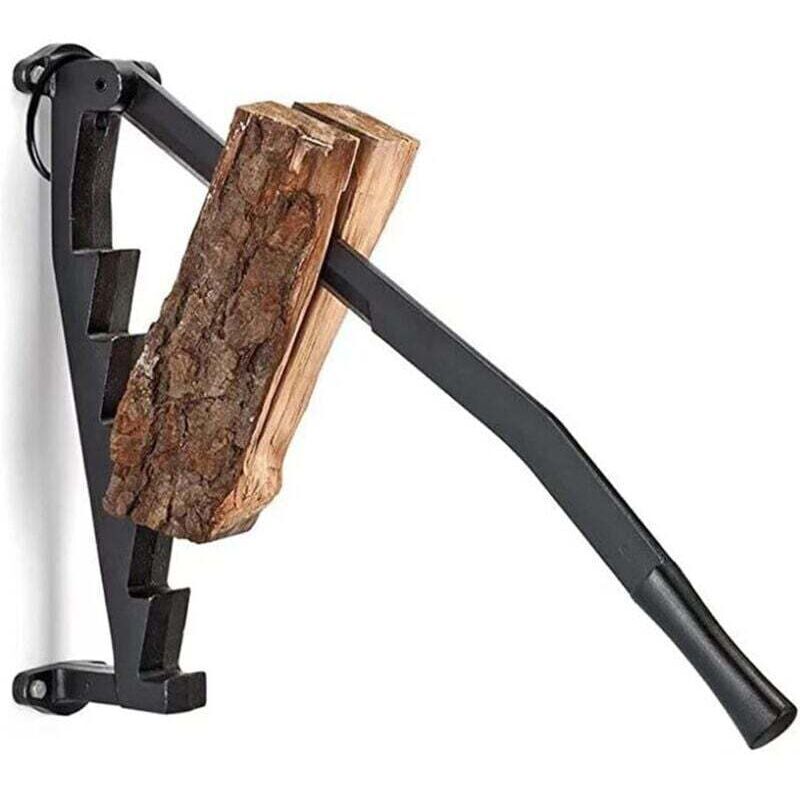 Holzspalter, Hochleistungs-Holzspalter, Kleiner Brennholzspalter, Manueller Holzspalter für kleine Holzöfen oder Kamine, Schwarz