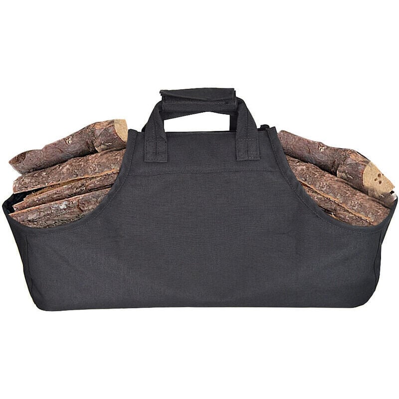 SHINING HOUSE Holztragetasche, Segeltuch-Brennholztasche, Brennholz-Tragetasche, Holztragetasche, Holztaschengriffe für Camping, Kamine, Holzöfen,