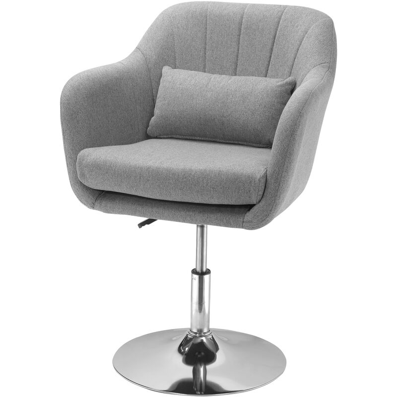 HOMCOM Sessel Wohnzimmer Loungesessel Relaxsessel mit Metallrahmen Lesesessel mit Leinenoptik, Polstersessel für Schlafzimmer, Wohnzimmer, Grau