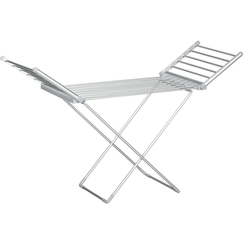 HOMCOM Elektrischer Wäscheständer Beheizbarer Wäscheständer Klappbar Wäschetrockner Einstellbare Temperatur Aluminium 144 x 53 x 91 cm