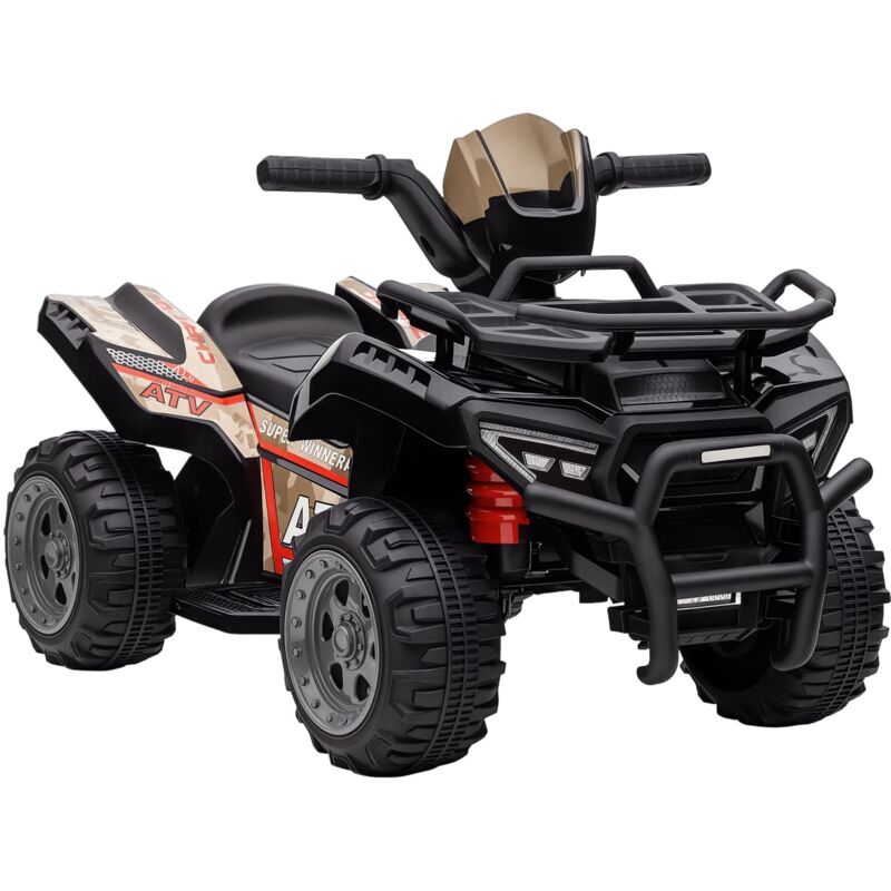 Homcom - Kinder Quad Elektro 6V Kinderquad mit Vorwärtsfunktion, Musik, Elektro-Quad für Kinder 1,5-3 Jahre Schwarz
