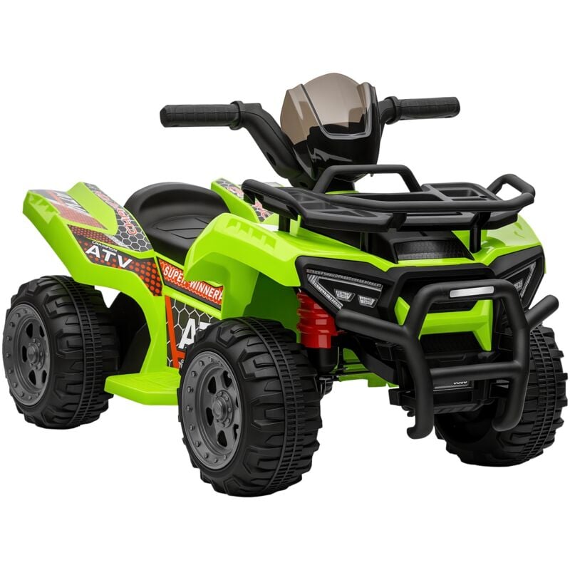 Homcom - Kinder Quad Elektro 6V Kinderquad mit Vorwärtsfunktion, Musik, Elektro-Quad für Kinder 1,5-3 Jahre Grün
