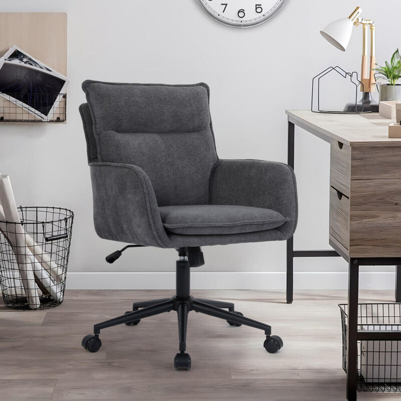 Home Deluxe - Bürostuhl aus Webstoff cora - Anthrazit Farbe Anthrazit Bürostuhl Stoff Home Office