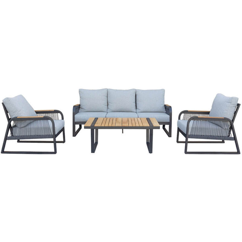 Gartenlounge maraba - Aluminium Gartenlounge Aluminium, Loungemöbel Set Garten, Outdoor Loungemöbel, - Home Deluxe
