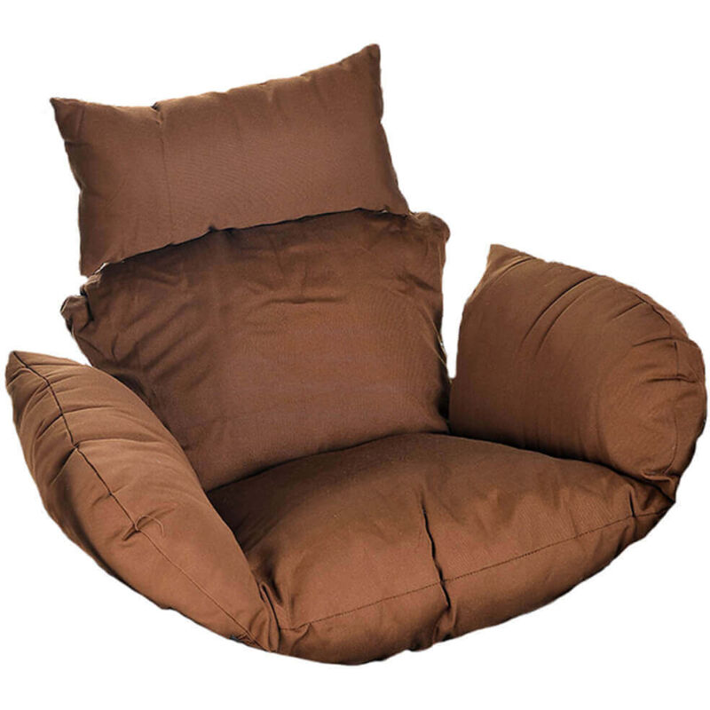 Home Deluxe - Polyrattan Hängesessel cielo Farbe: Braun, Ausstattung: Nur Kissen Poly Rattan Hängesessel Hängekorb