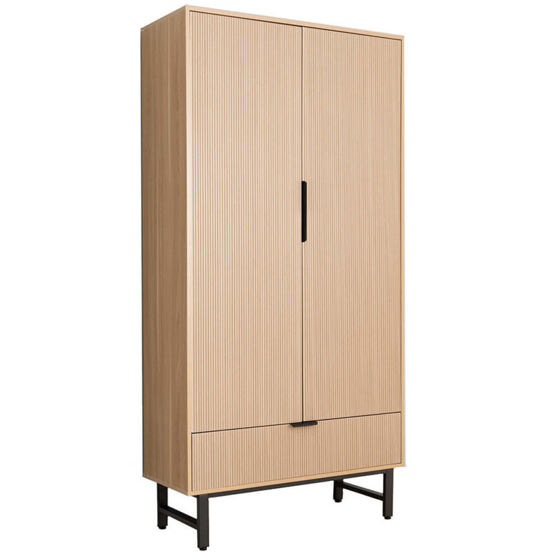 Kleiderschrank nyla - 100 x 200 cm Kleiderschrank, Schrank, Kleiderschrank groß, - Home Deluxe