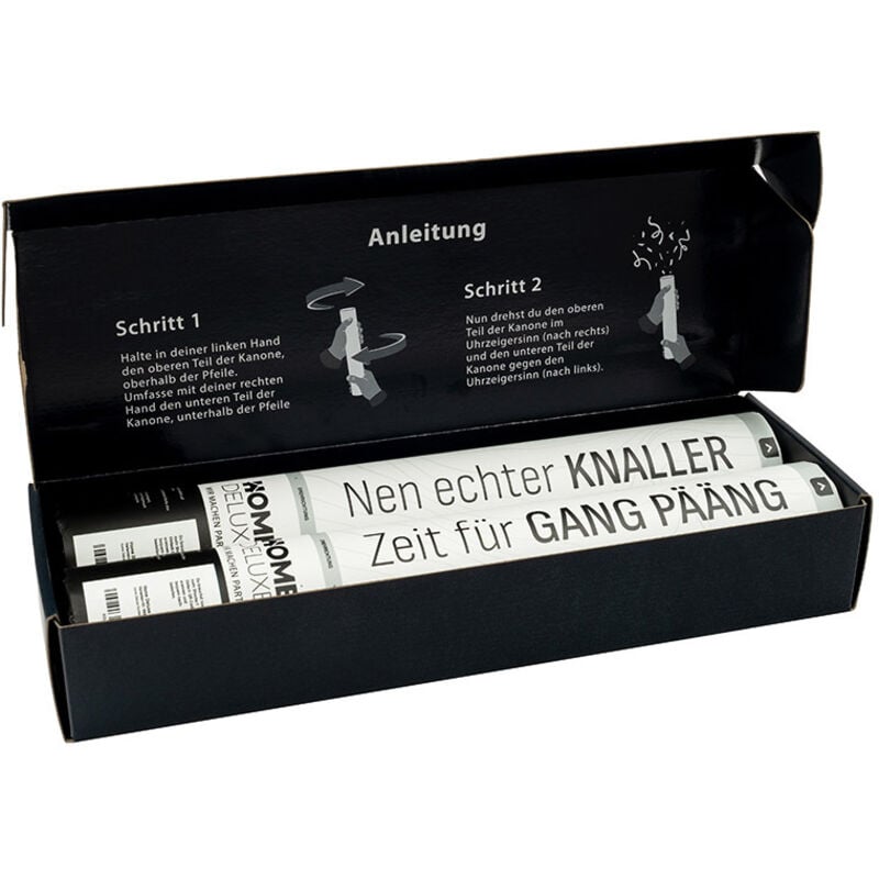 HOME DELUXE Konfettikanone BLAST - 2er Set I Konfetti, Kanone, Konfettistrahl, Partygadget, Bunt, Party, Spaß, Überraschung, Laut, Edle Verpackung,