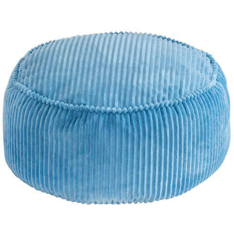 HOME DELUXE Sitzsack Hocker CALM - Blau 42 x 42 x 25 cm Sitzsack Bean Bag Sitzkissen