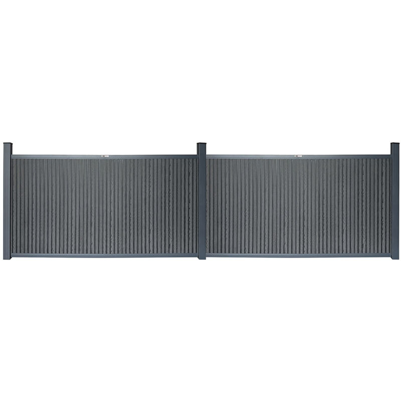 HOME DELUXE WPC Sichtschutzzaun CALLADO PREMIUM 2 x Element + 3 x Pfosten - Höhe: 115 cm Zaun, Gartenzaun, Sichtschutz, Zaunelemente WPC Zaun,