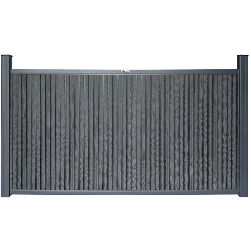 HOME DELUXE WPC Sichtschutzzaun CALLADO PREMIUM 1 x Element + 2 x Pfosten - Höhe: 115 cm , Gartenzaun, Sichtschutz, Zaunelemente, Trennwand,