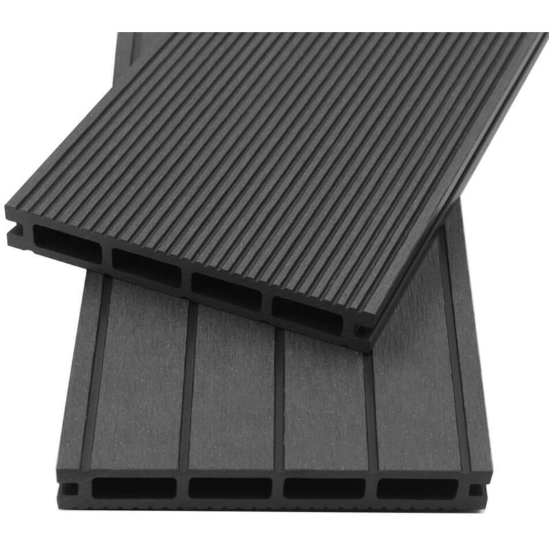 Home Deluxe - wpc Terrassendielen Komplettset (inkl. Unterkonstruktion) samana Farbe: Anthrazit, Größe: 2 m² wpc Terrassenboden Komplettset