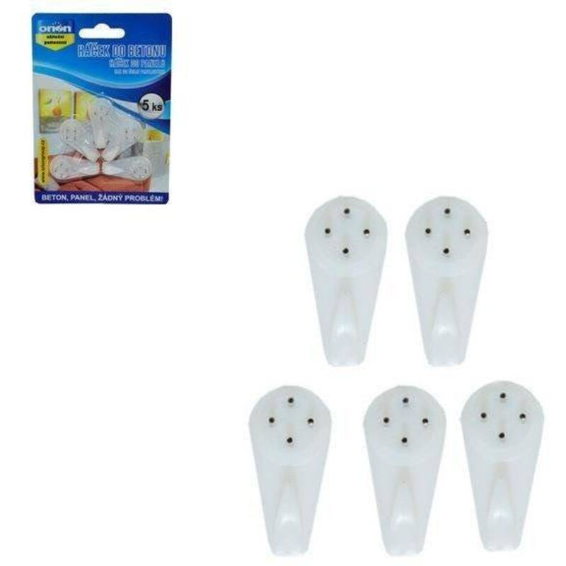 Northix - Hooks with 4 metal nails for concrete and wood easy installation