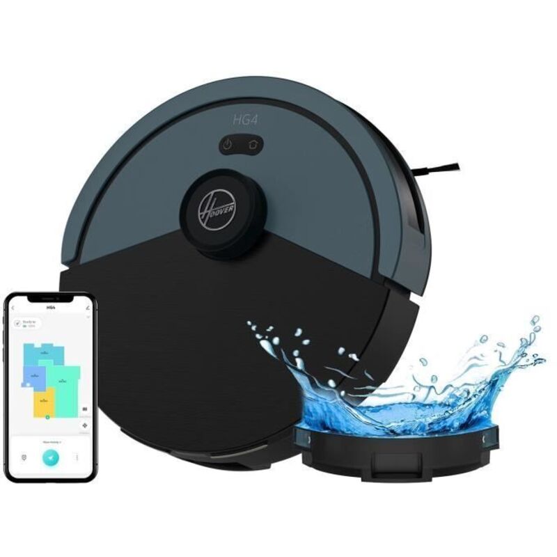 Hoover HG430H 011 Roboter-Staubsauger 0,26 l Beutellos Schwarz, Blau