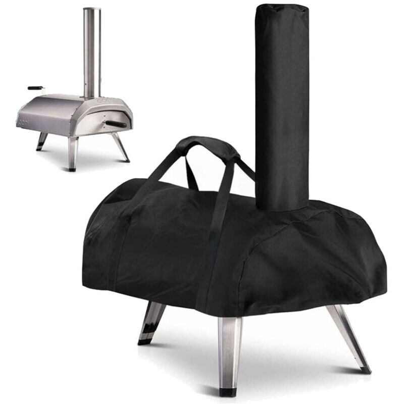 Pizzaofen-Abdeckung für Ooni Karu 12 – wasserdicht – wetterfest – aus Oxford-Gewebe – für Pizzaofen – schwarz – 81 x 42 x 21 cm, für Ooni Karu 12