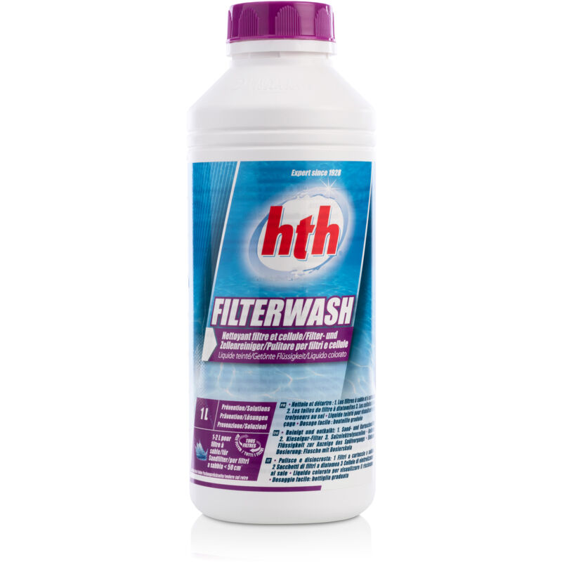 HTH - 1 l ® filterwash (Filterreiniger + Salzelektrolyse Zellen Reiniger)