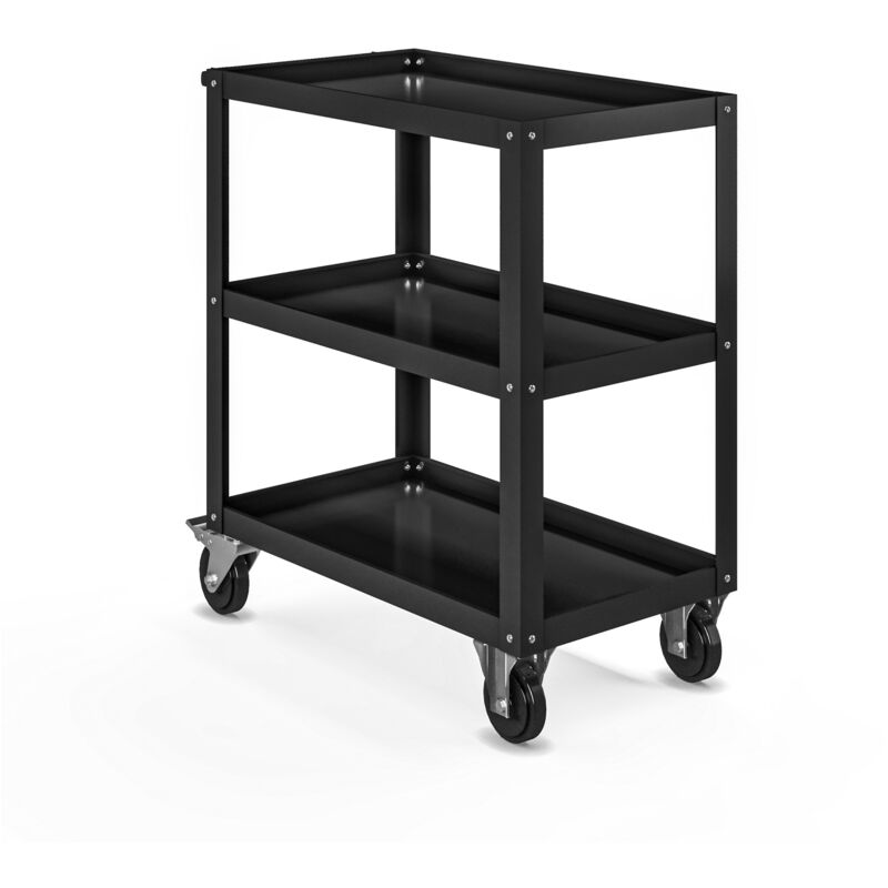 Jan Nowak Werkzeugwagen Werkstattwagen Rollwagen Lagerwagen Etagenwagen Handgriff Pulverbeschichtung flexibel offen 81,6 cm x 70 cm x 40 cm (H x B x