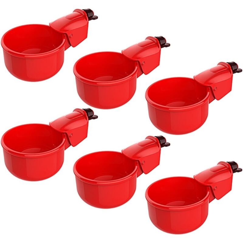 Hühnertränkebecher, automatische Hühnertränke, Geflügelbedarf, Tränkebecher, Hühnerfutter, Geflügeltränke für (6 Stück)