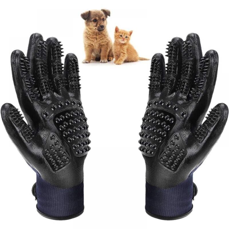 Hund Katze Massage Pflege Handschuh Reinigung Bürste Haustier Bad Massage Kamm Haar Entferner Lange Kurze Haare Gummi