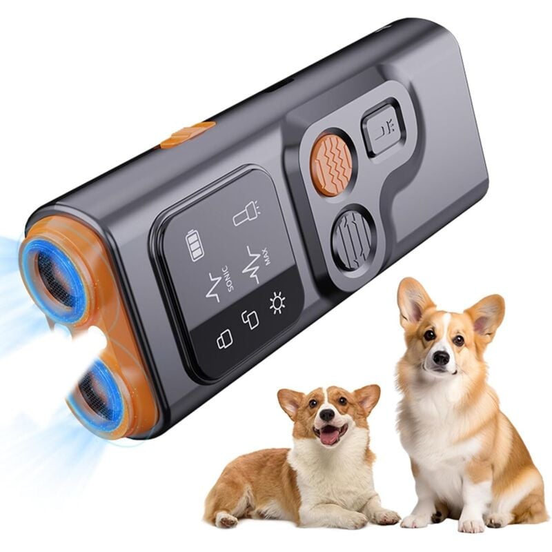 Hunde-Abwehrgeräte, Hunde-Abwehrgeräte, wiederaufladbares Hunde-Dressurgerät mit HD-Bildschirm und LED-Taschenlampe 3 Trainingsmodi,