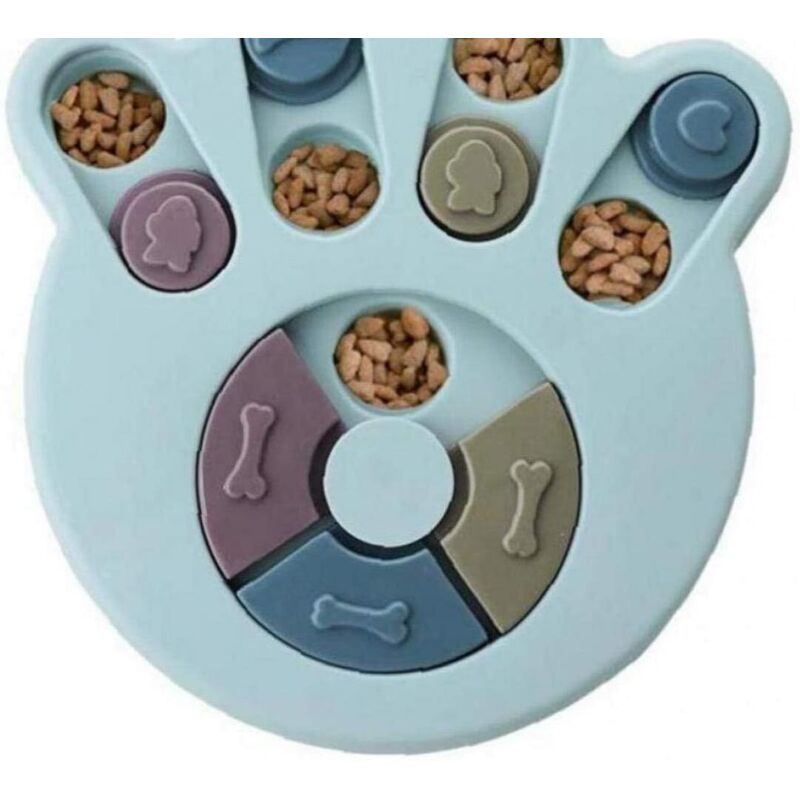 Hunde-Puzzle-Spielzeug-Feeder, langlebiges interaktives Hundespielzeug, Hunde-Gehirnspiele, verbesserter Iq-Haustierbedarf (Blau, Klaue) Hundezubehör