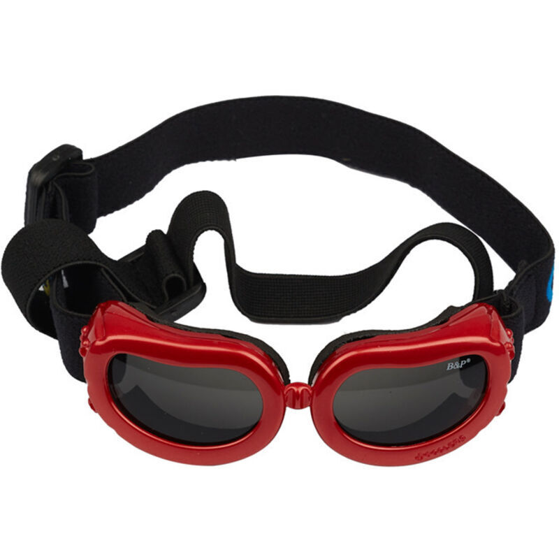 Hunde-Sonnenbrille, UV-Schutzbrille, winddichte und beschlagfreie Hunde-Sonnenbrille (rot)