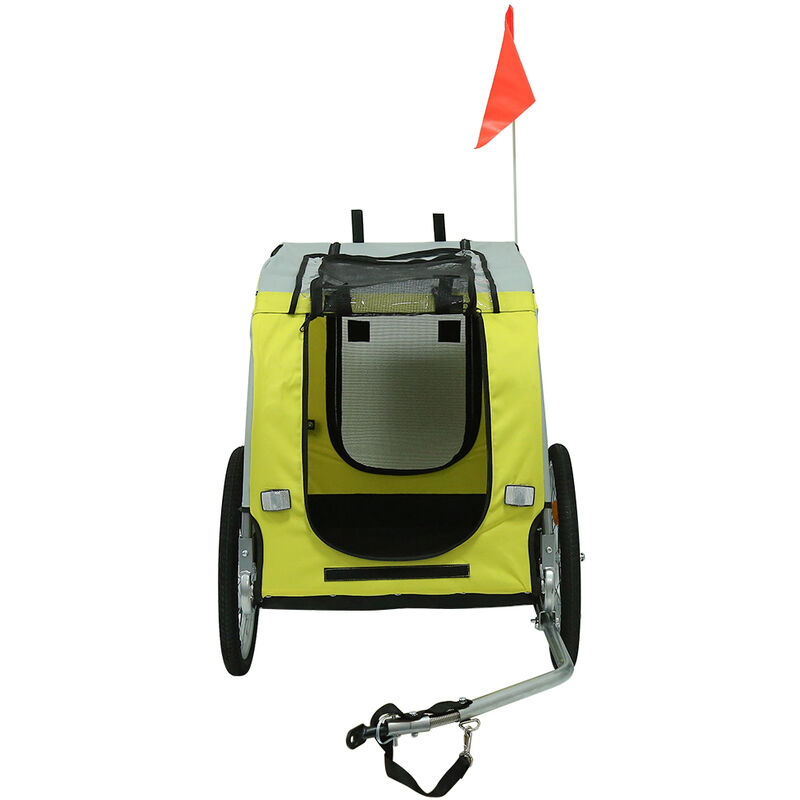 Hundeanhänger Fahrradanhänger Hundetransporter hundebuggy Transportanhänger Hunde Hundefahrradanhänger(gelbgrau)