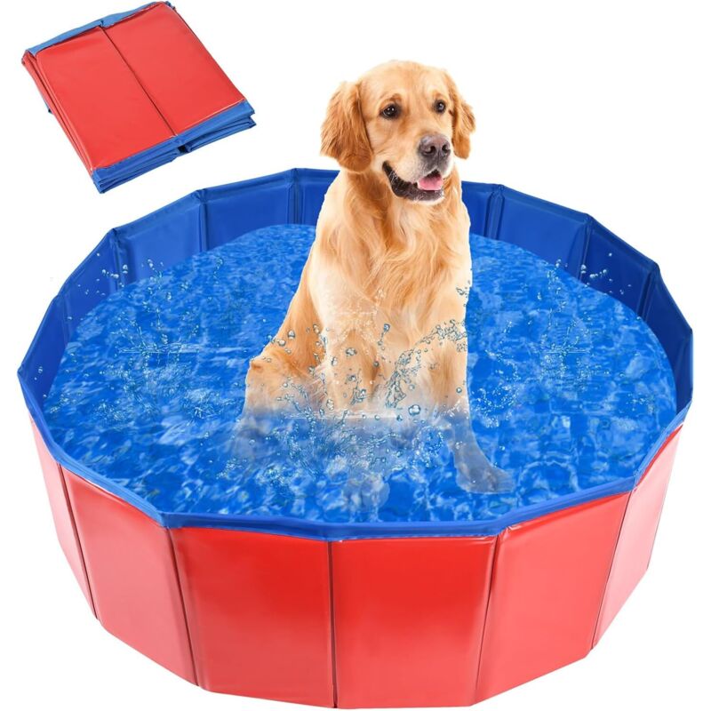 Hundebadewanne, Hundeplanschbecken, Hunde- und Katzenpool, Haustierpool, faltbares Planschbecken, faltbarer Hundepool, faltbarer Hundepool für kleine