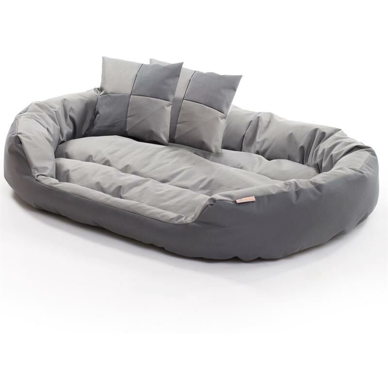Estexo - Hundebett Hundekissen Hundekorb Haustierbett Matte Hundesofa Dunkelgrau/Grau 150x120x25 cm