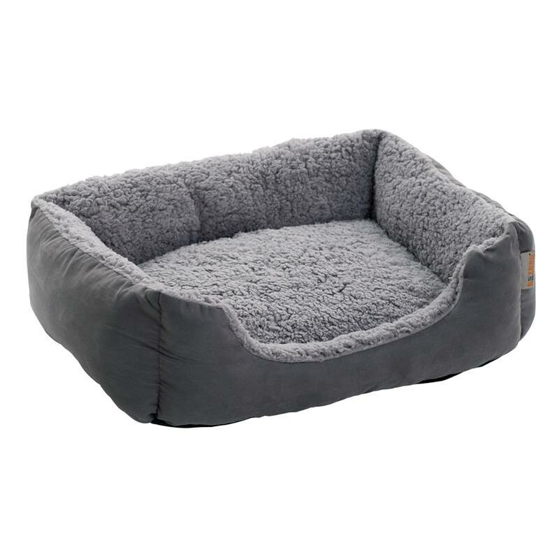 Estexo - Hundebett Hundekissen Hundekorb Haustierbett Tierbett Hundesofa Dunkelgrau/Grau 90x70x20 cm