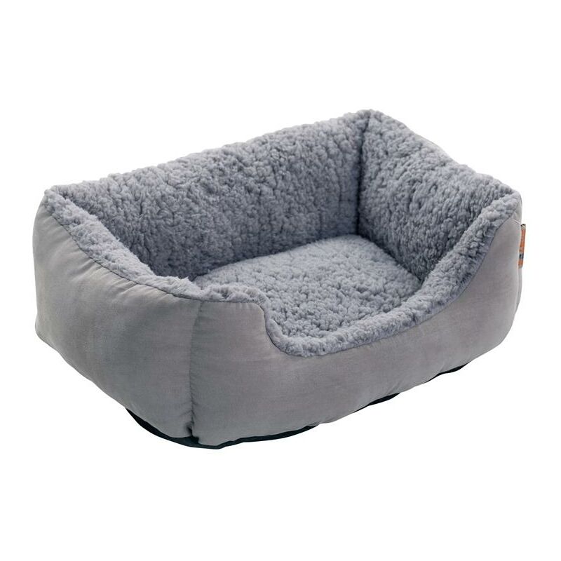 Estexo - Hundebett Hundekissen Hundekorb Haustierbett Tierbett Hundesofa Hellgrau/Grau 75x60x19 cm