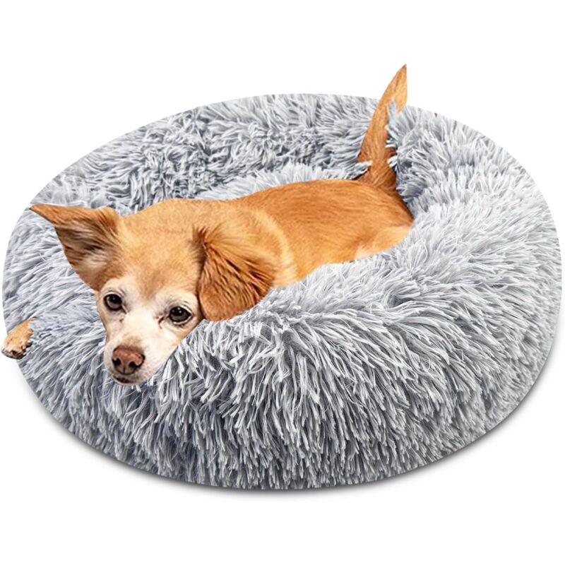 Hundebett, Plüsch-Katzenbetten, waschbares Hundekissen, Donut-Hundebett, weiche Katzenbetten, runde rutschfeste Matte für Katzen, kleine und