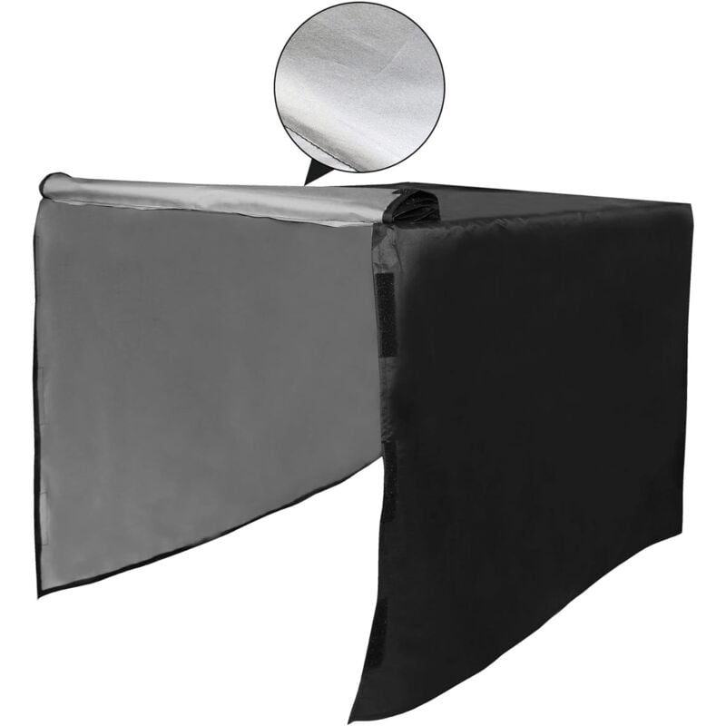 Hundebox-Abdeckung, langlebig und winddicht, Sommer/Winter-Sonnenschutz, Hundebox-Schutzhülle für drinnen und draußen, l: 42 Zoll, Schwarz (106,7 x