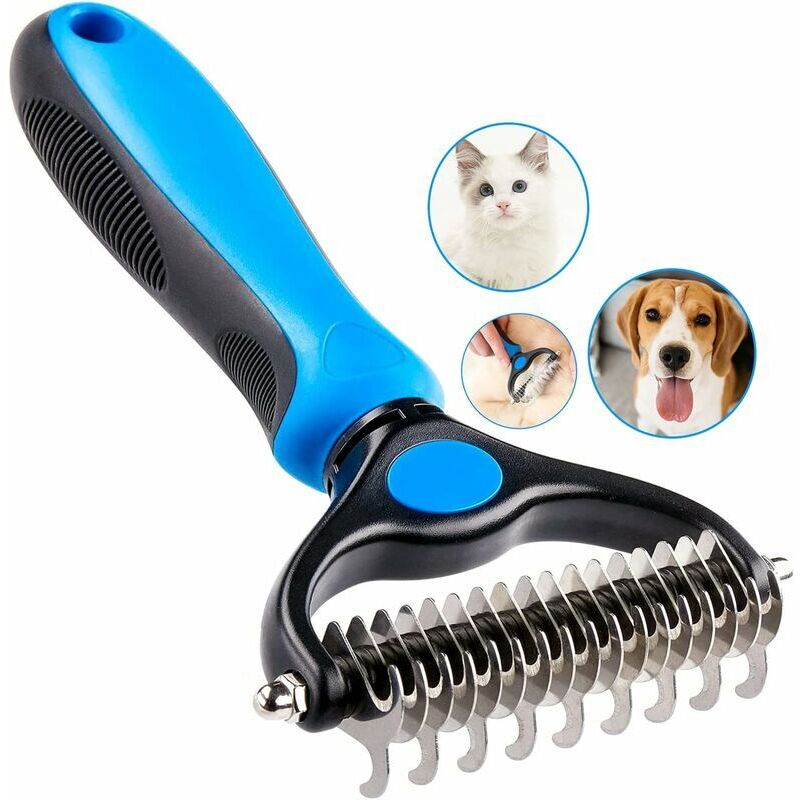 Hundebürste, Katzenbürste, professioneller Entwirrungskamm für Hunde und Langhaarbürste für Hunde, Pflegekamm für Hunde und Katzen zum Entfernen der