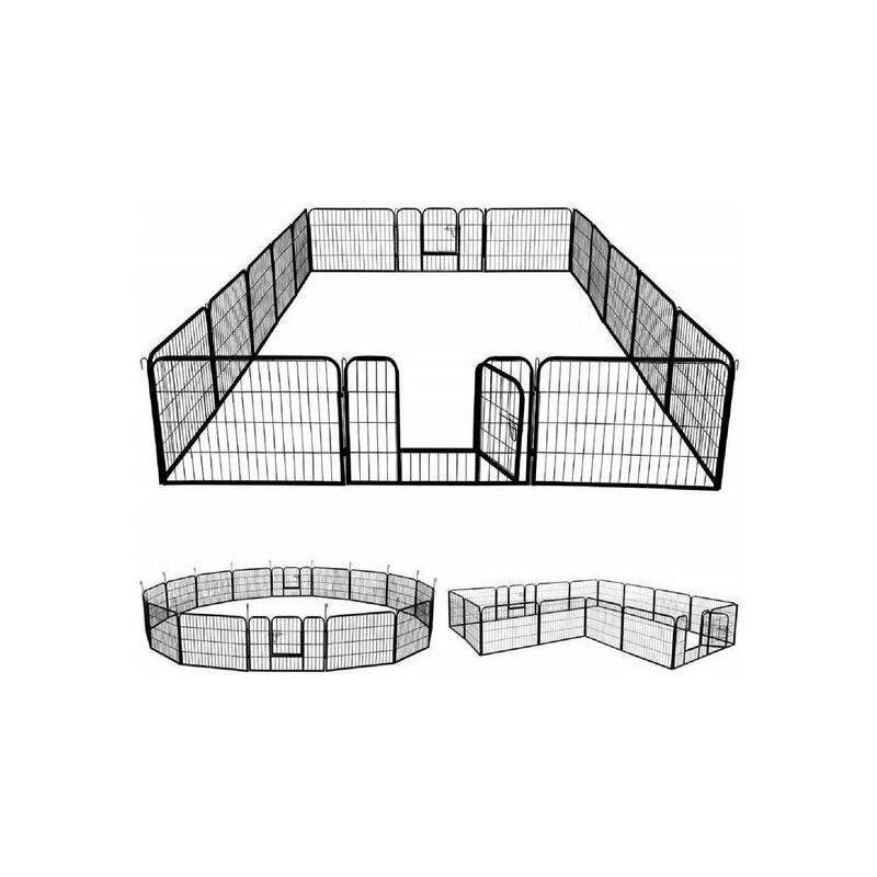 MaxxPet Welpenauslauf 80x60 cm - Hundegehege - Käfig - Welpenlaufstall - Laufgitte - Laufstall für Kaninchen