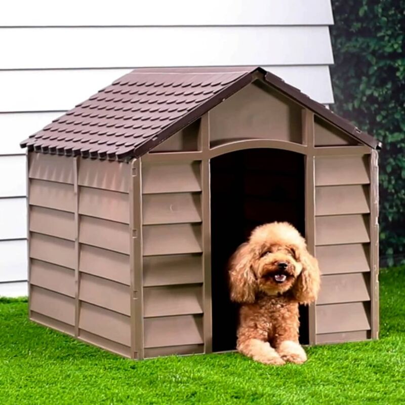 Hundehütte Braun 86x84x82 cm Polypropylen - Vidaxl