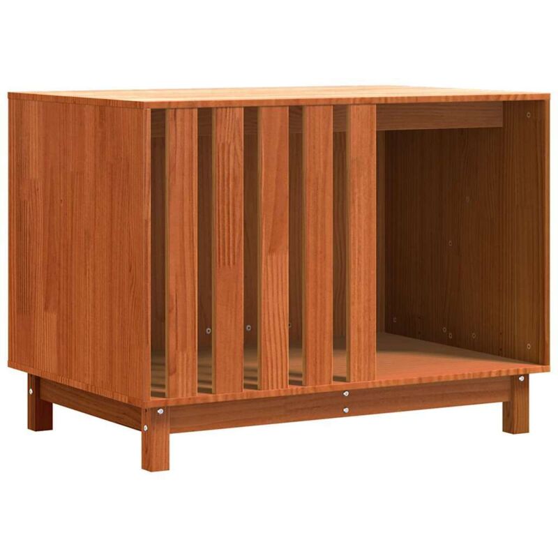 Hundehütte Wachsbraun 100 x 70 x 70 cm Massives Kiefernholz vidaXL