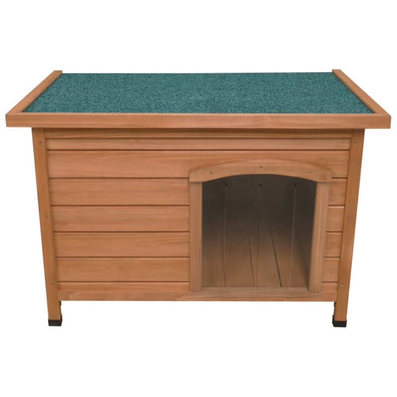 Monster-shop - Hundehütte aus Holz Hundehaus Haustierhaus Draußen Klappbare Dach Erhöhten Boden