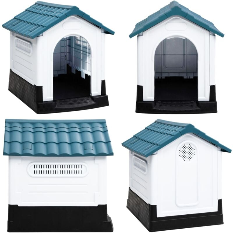 Hundehütte Blau 57x68x66 cm Polypropylen - Hundehütte - Hundehütten - Home & Living