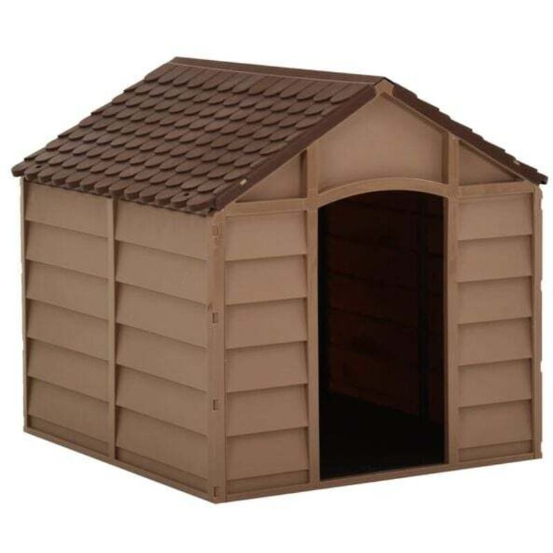 Hundehütte Braun 71x71,5x68 cm PP