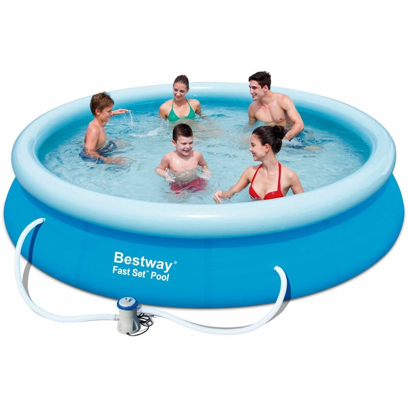 Petsafe - Bestway Pool Set 366x76cm rund Swimmingpool Garten Baden Planschbecken