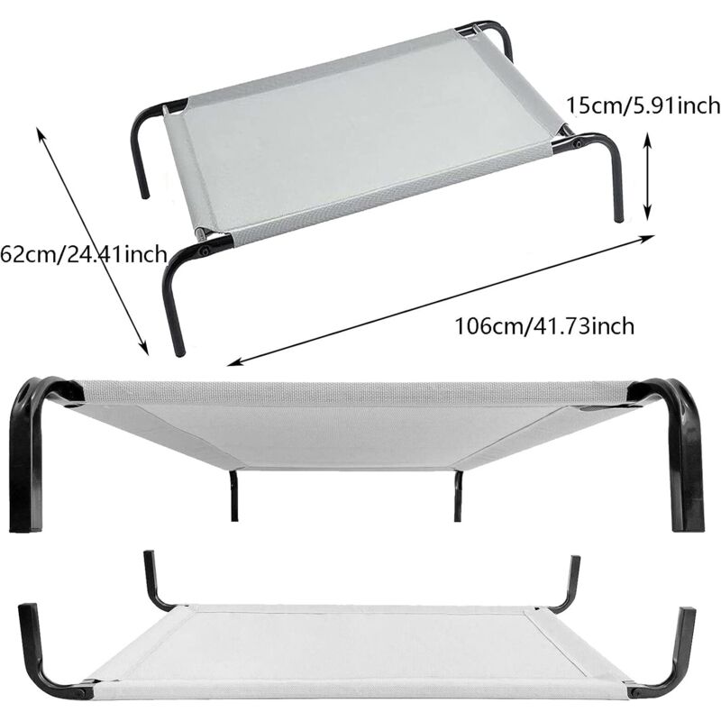 Dayplus - Hundeliege Outdoor Mittel Hunde Hundeliege Schlafplatz Hundebett Katzenbett Outdoor Garten Camping, erhöhtes Haustierbett für Hunde und