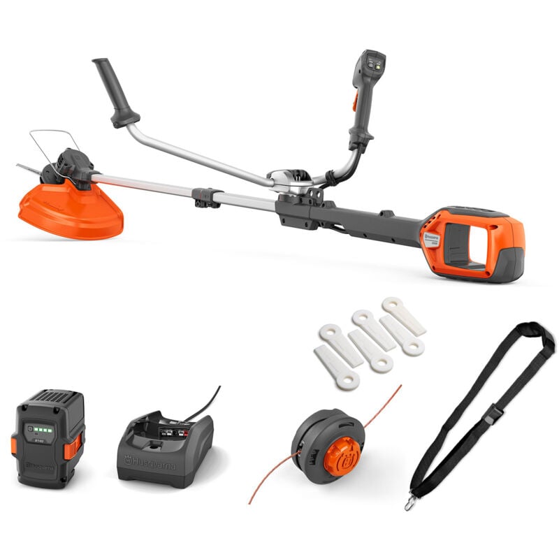 Husqvarna 220iR Akku-Rasentrimmer (inkl. Akku und Ladegerät) ✔ 36V-Rasentrimmer mit bürstenlosem Motor, Boost-Modus, 36 cm Schnittbreite,