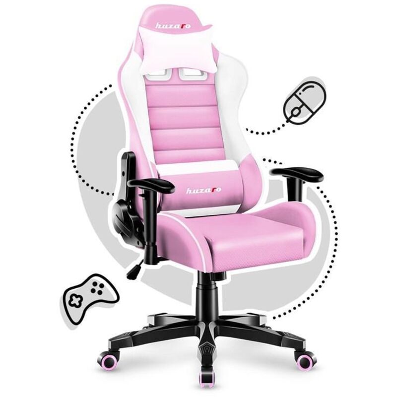Huzaro Ranger 6.0 Gamingstuhl rosa und weiß ergonomisch